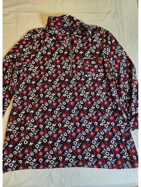 Tommy Hilfiger Floral Print 3/4 Sleeve Pullover Top